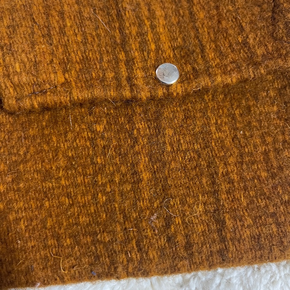 Brown Wool Crossbody Bag